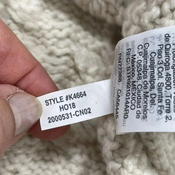 J. Crew Wool Blend Cable Knit Chunky Pullover Sweater Women Size L Cream - Picture 8 of 12